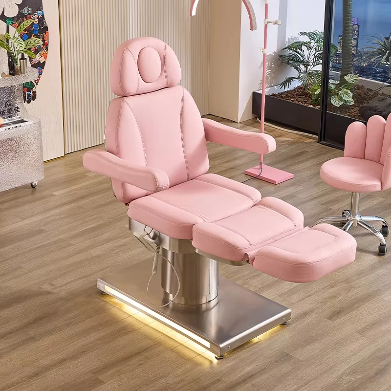 كرسي العناية بالوجه والرموش الحديثة للتدليك والسبا وسرير التجميل الكهربائي