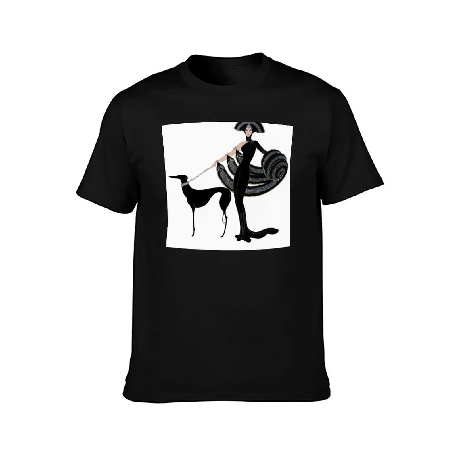Art Deco era Haute Couture Fashion illustration T-Shirt man t shirt cotton high quality T-Shirt