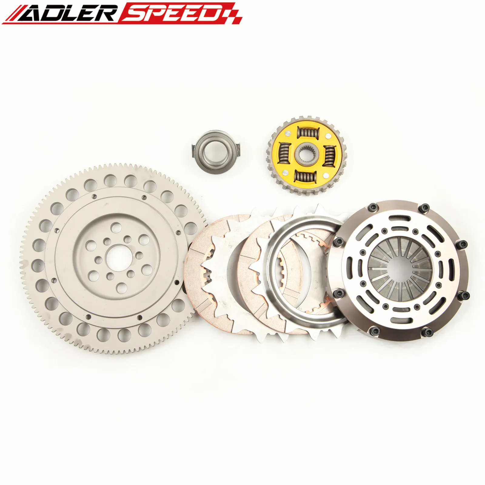 

ADLERSPEED Racing Street Twin Disc Clutch Kit for Toyota 4Runner Pickup Celica ST GT GTS 2.2L 2.4L - Street Legal Performance Cl