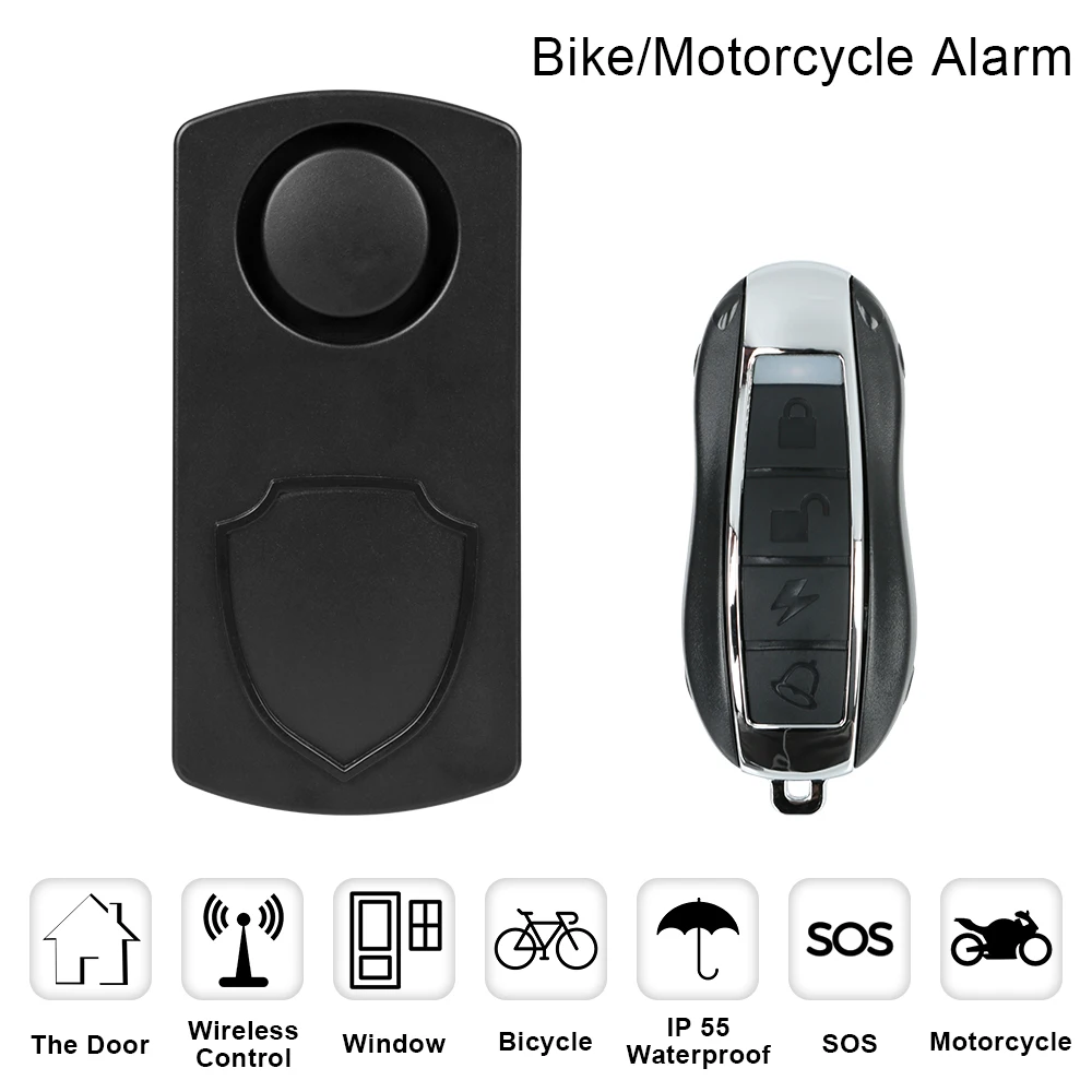 

Security Anti Lost Wireless Remote Control Waterproof Bike Motorcycle Electric Bicycle Vibration Detector Alarm