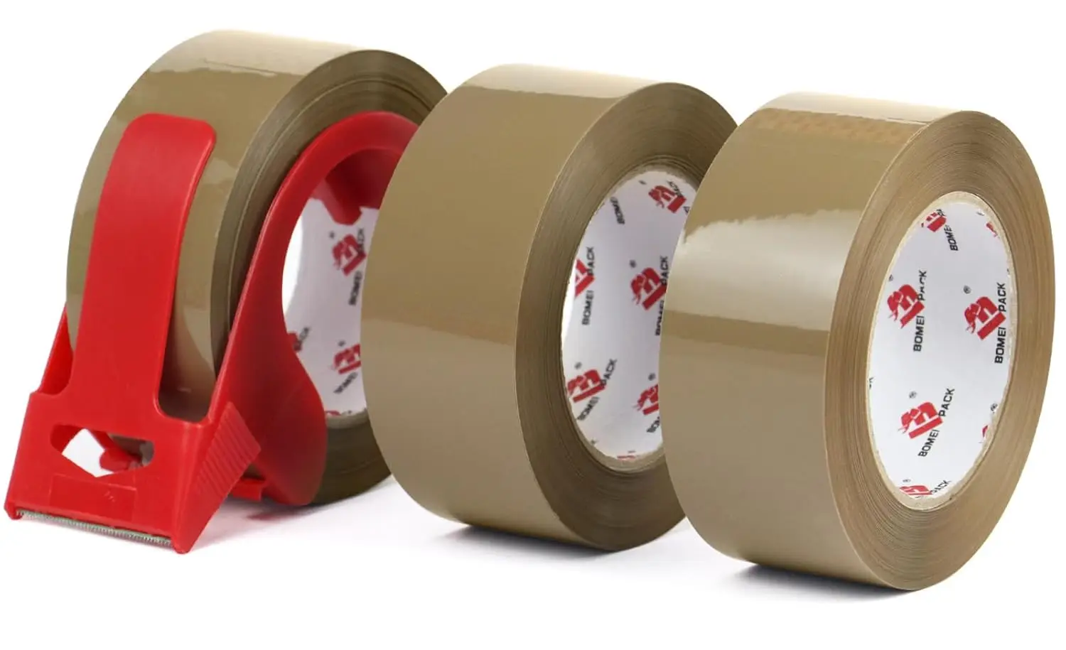 

Heavy Duty Brown Packing Tape with Dispenser, 2.6 mil, 1.88 in x 110 Yards (3 Pack) for Shipping and Moving