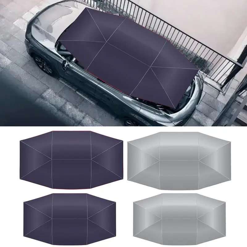 

Car Umbrella Awning Tent Auto Smart Insulated Cover Outdoor Waterproof Sun Heat Protection Canopy Portable Car Cover Sun Shade