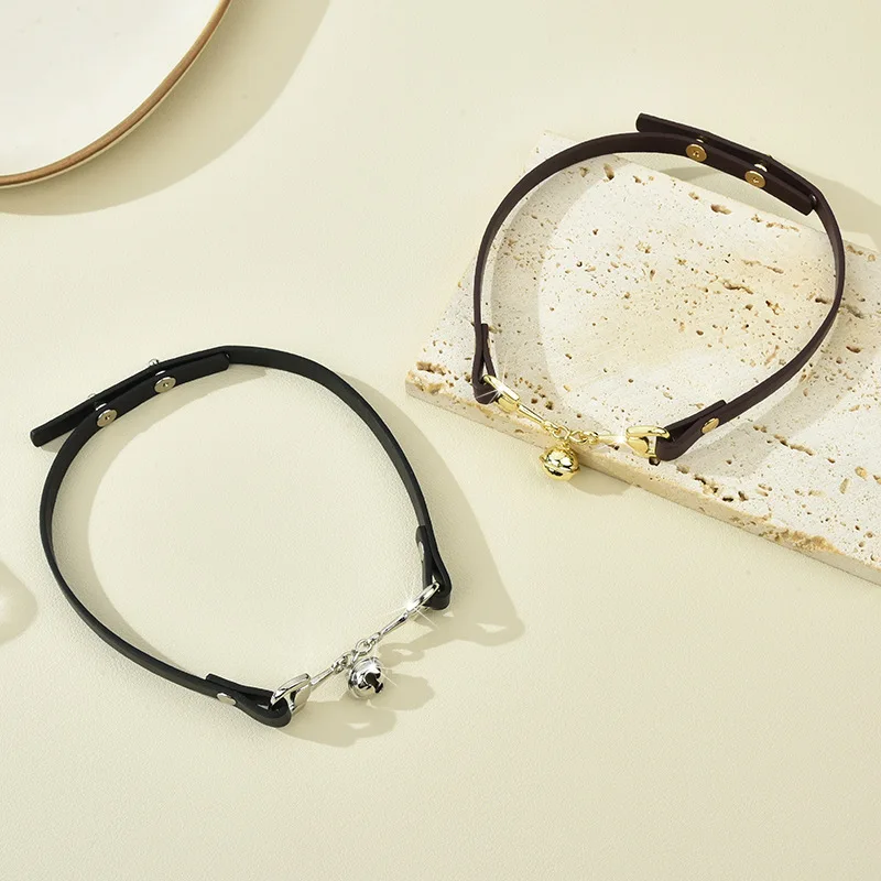 

Women's necklace, collarbone necklace, fashionable, leather necklace, light luxury, niche, bell-shaped necklace