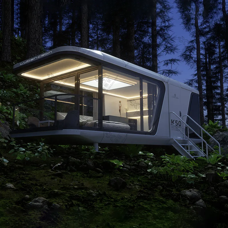 

Современный 40-футовый крошечный домик, водонепроницаемый сборный мобильный контейнер для офиса, гостиной, популярный стальной контейнер для уличной кабины