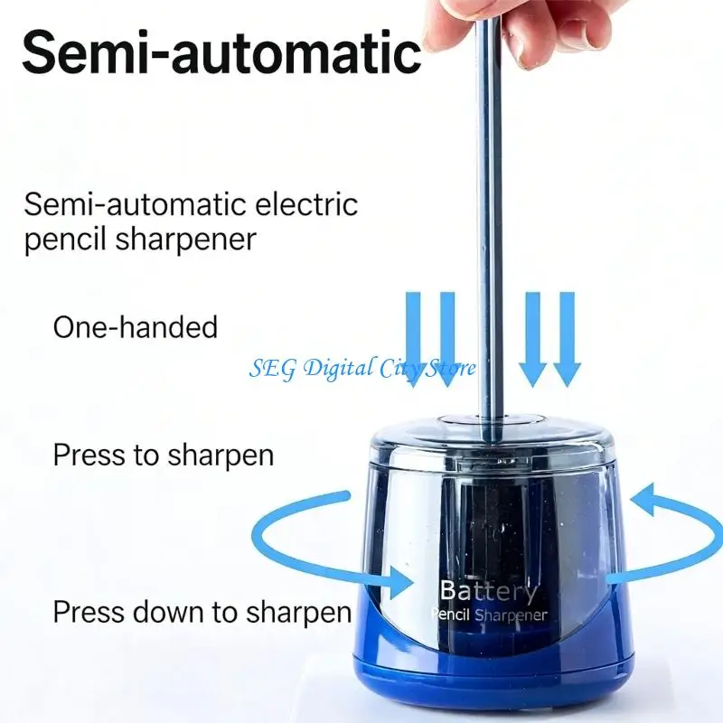 U75B Electric Pencil Sharpener Battery Operated Auto Sharpener For 6.5mm-8mm Pencil