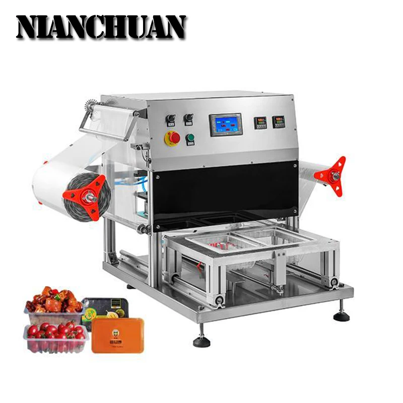 Electric Plastic Film Sealer Box Food Tray Sealing Machine Automatic Packaging Equipment