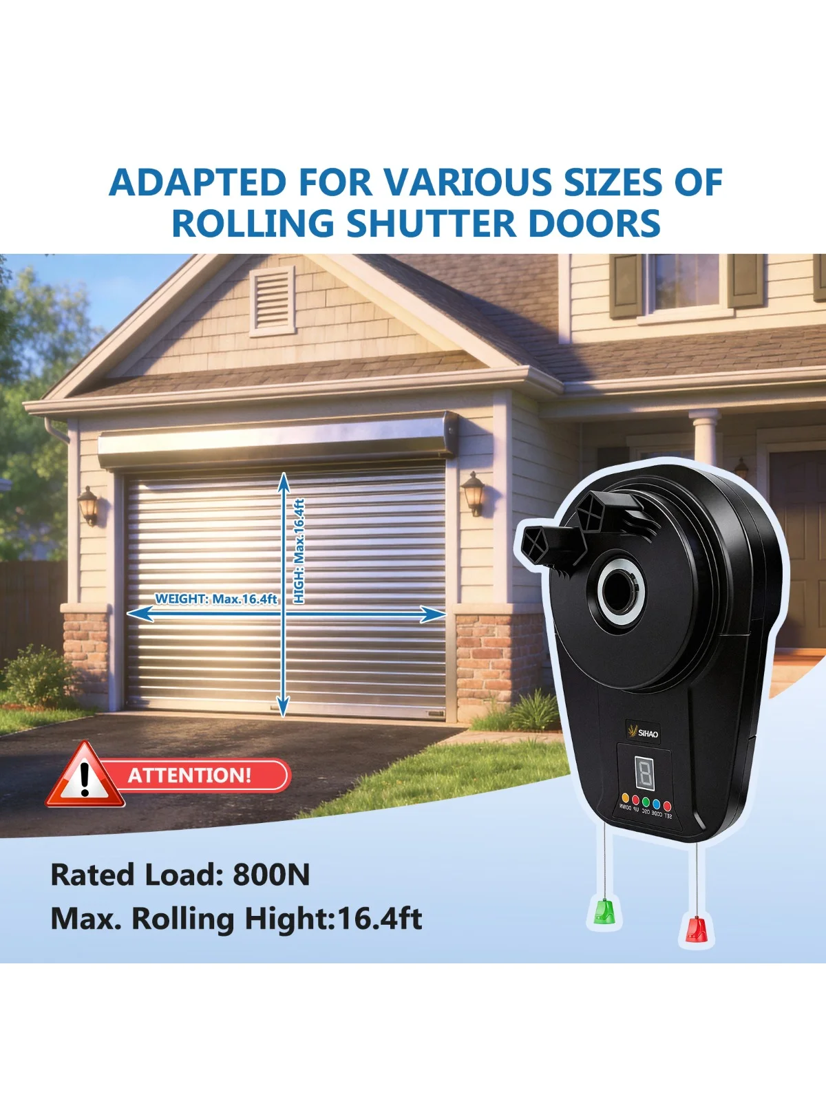 SIHAO Automatische Elektrische Rolpoort Opener 400N met Afstandsbediening, geschikt voor Hotels en Scholen - afbeelding 2