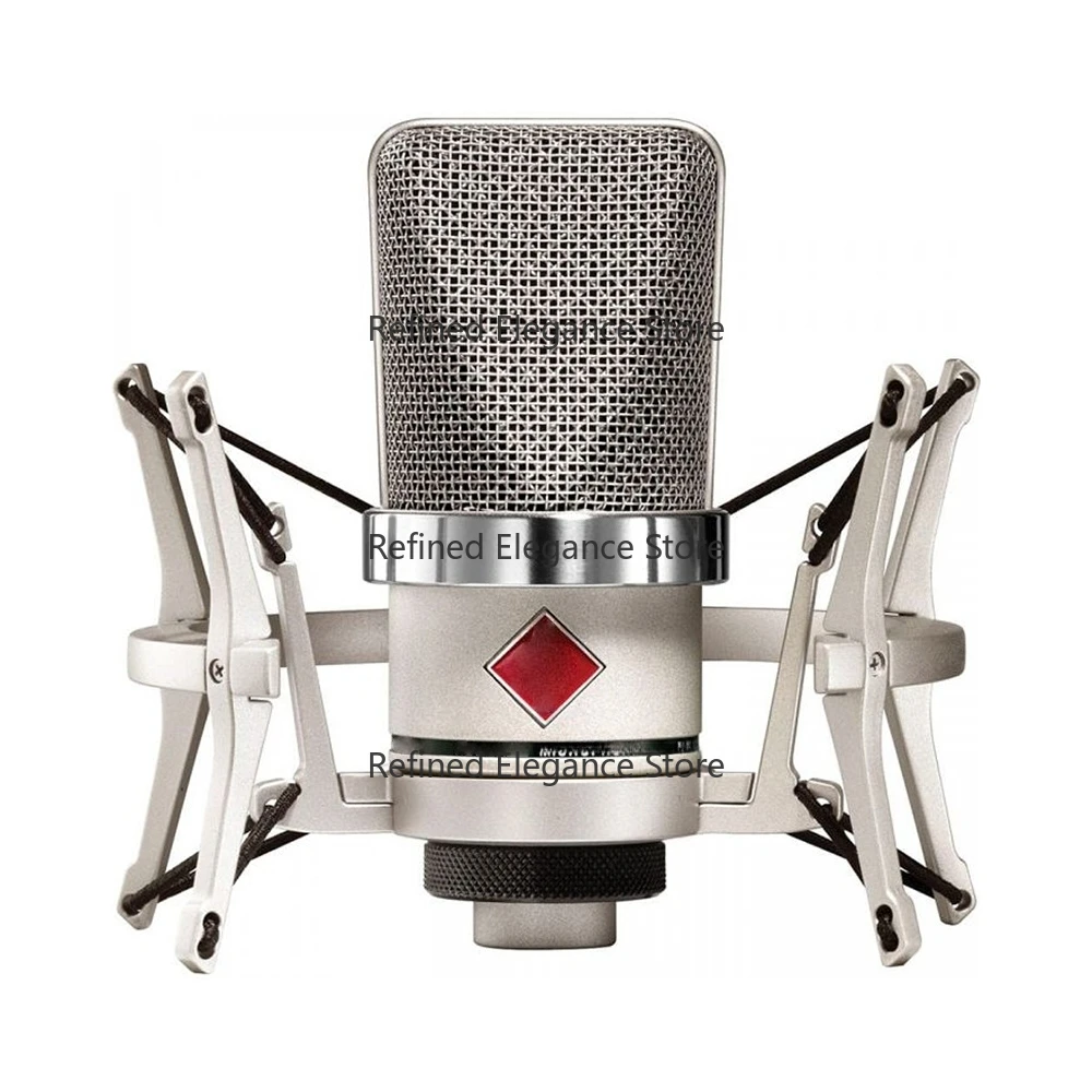 Tlm102 Condensator Microfoon Hart Type Studio Set, Nikkel, Geschikt Voor Muziekproductie Opnemen Zang Streaming