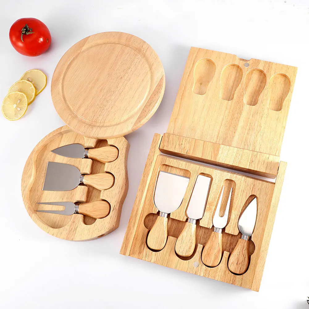 

Wooden Handle Cheese Knives Board Set,Mini Stainless Steel Cheese Knives ,Butter Knife,Cheese Cutlery Spatula Fork For Kitchen