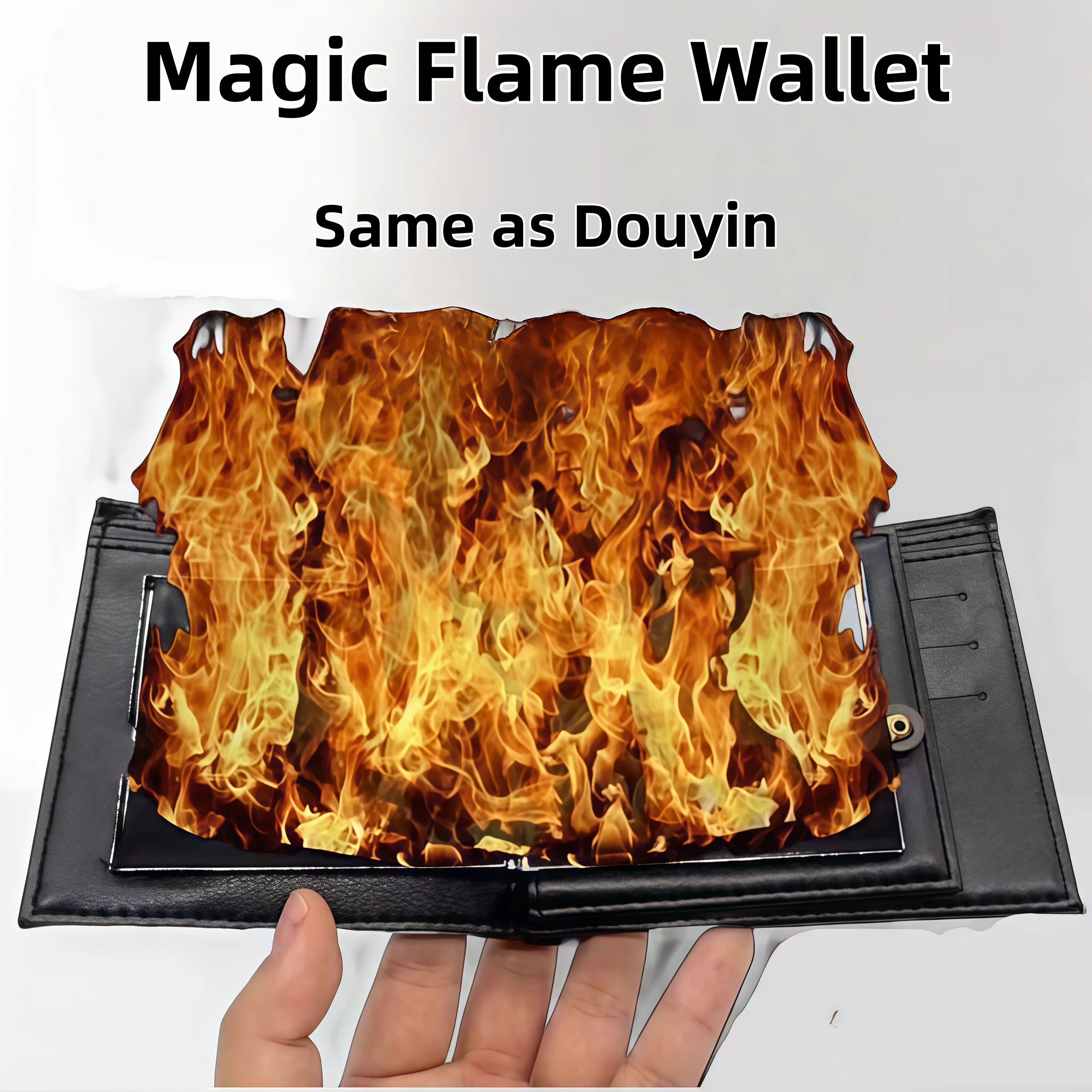 Fire Wallet Magic Flame Fire Wallet Open Flame Lighter Smoking Accessories Men's Gift