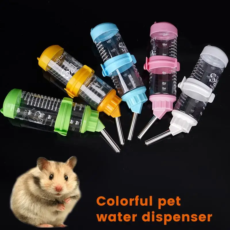 125Ml/250Ml Pets Hamster Water Dispenser Water Drinking Bottle Ball Bearing Water Bottle Rabbit Feeder Hanging On The Pet Cage