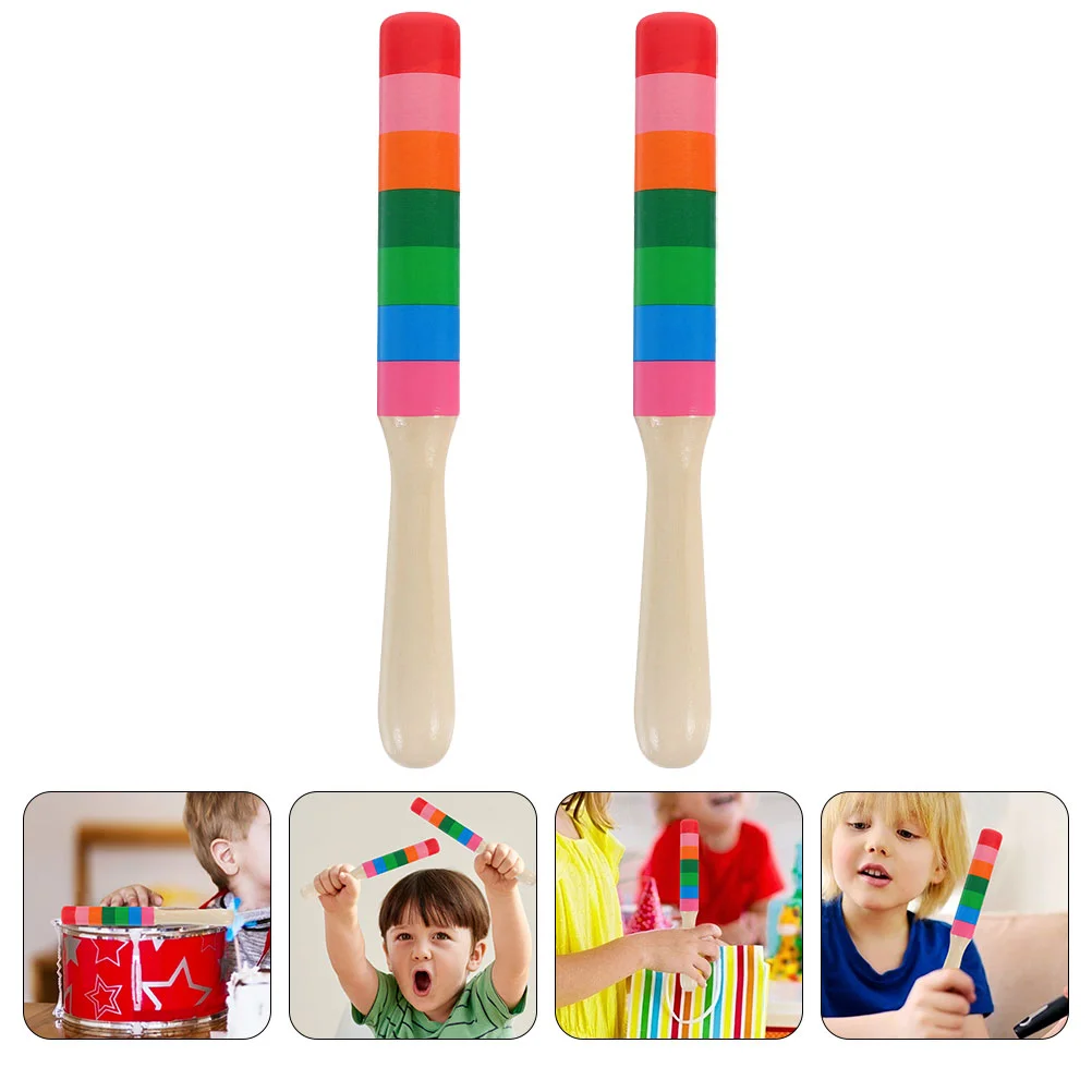 2 Pairs Decorative Rhythm Sticks Kids Rhythm Sticks Wooden Rhythm Sticks Percussion Instruments Rhythm Sticks