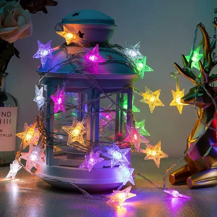 1.5m/3m/6m/10m LED Star String Lights Christmas Garland Battery USB Powered Wedding Party Curtain String Fairy Lamps For Home