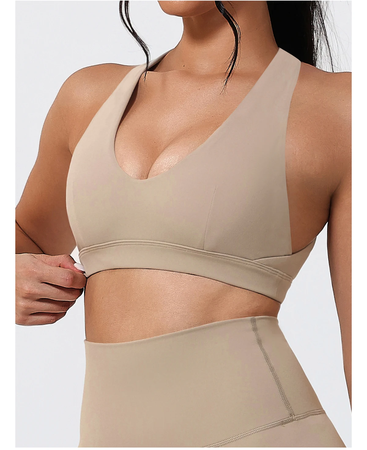 Hearuisavy Sommer-Sport-BH für Damen, Pilates, Yoga, Gymnastikunterwäsche, Laufen, stoßfest, atmungsaktiv, schnell trocknend, Fitness-Top für Mädchen – Detail 32