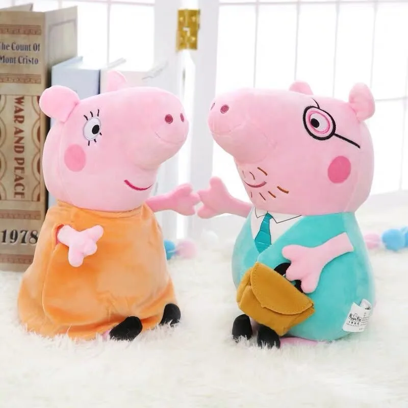 30CM Peppa Pig Plush Toys Stuffed Doll Genuine Pig Mom and Dad Model Children\'s Toys Cartoon Anime Figure George Kids Gifts