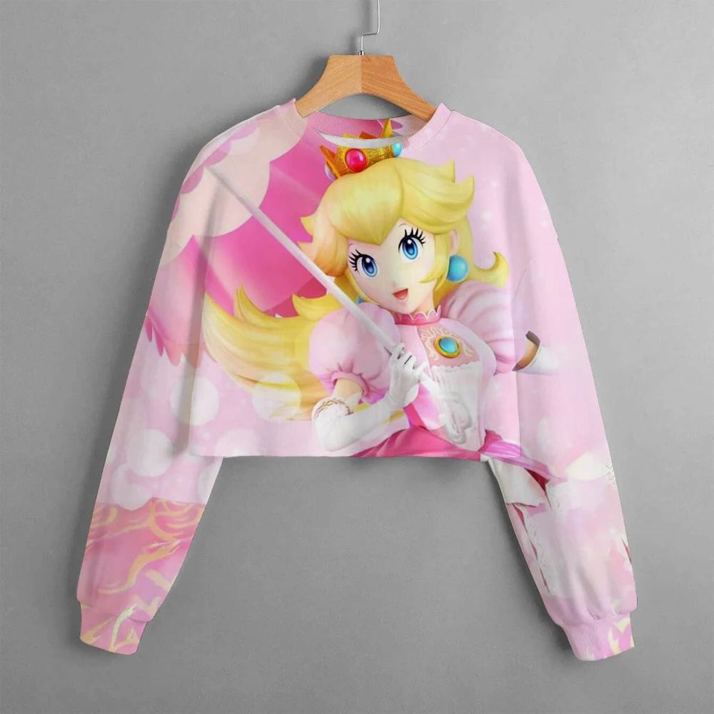 Princess Peach Print Kids Hoodie Autumn Fashion Girl Lilo&Stitch Sweatshirt Girl Lilo&Stitch Hoodie 4-14 Years Old