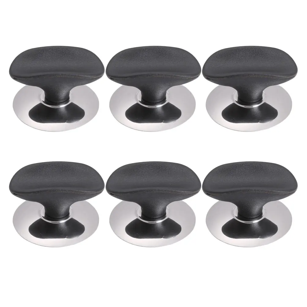 

6 Pcs Lid Button Knobs Replacement Kitchen Silver Handles Frying Pan Lids Heat Resistant Pot Universal