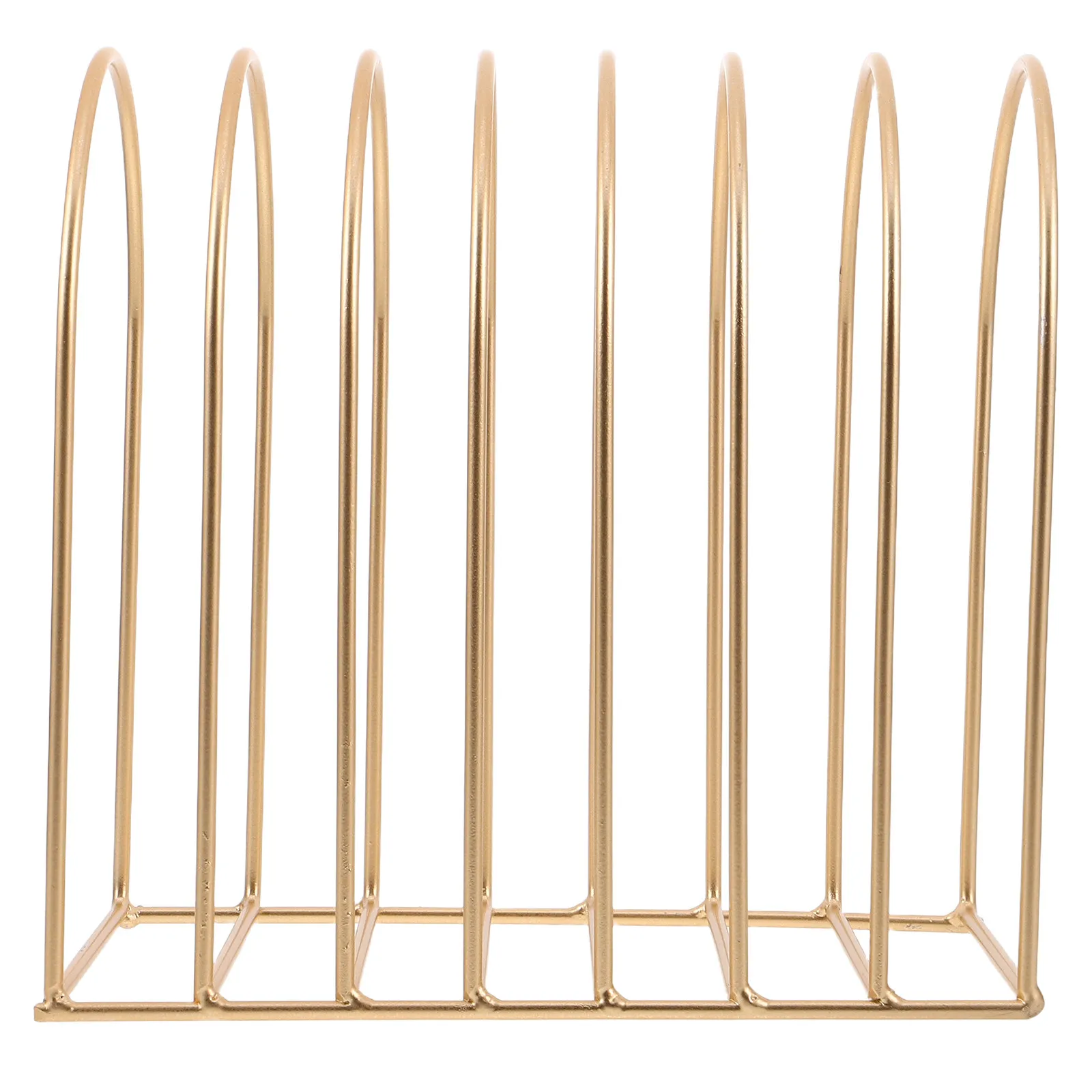 Elegant Iron Desktop Magazine Organizer Compact Sturdy Countertop Desk Holder for Books Files Papers Folders Office Dorm Study