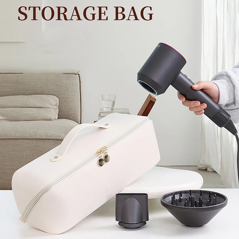 

Travel Portable Hair Dryer Storage Bag PU Leather Dustproof WaterProof Organizer Storage Case Bags Cosmetic Bag