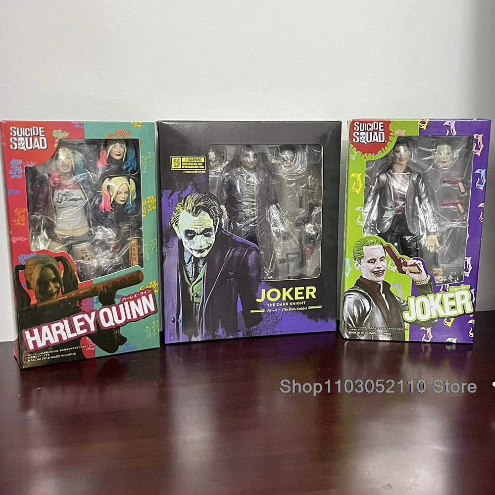 SHF Joker Harley Quinn Action Figure Movie Joker Quinn Anime Horror Model Joint Movable Toy Halloween Gifts