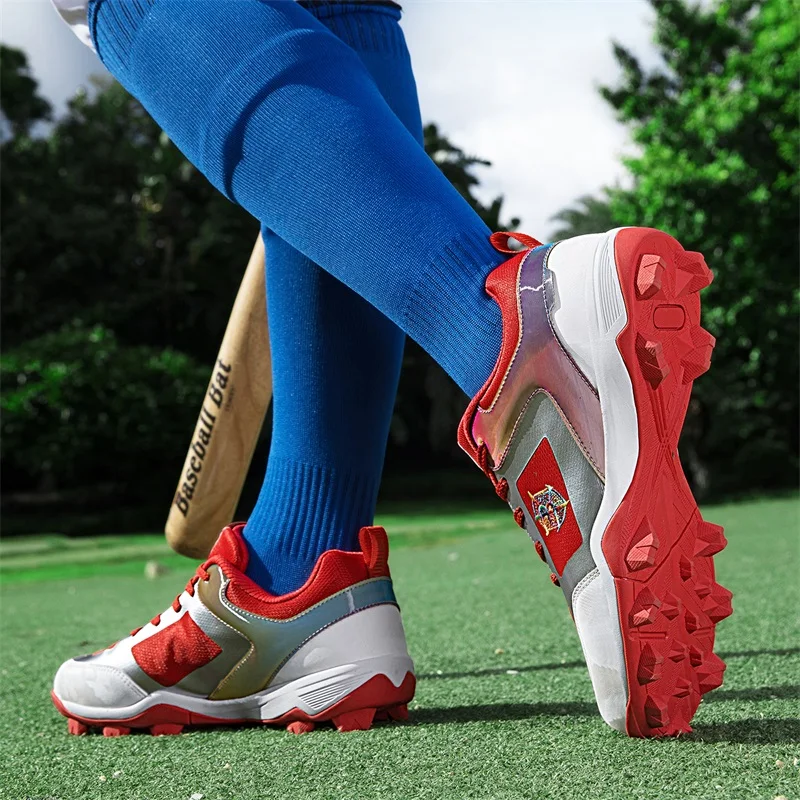 2026 New American Baseball Shoes Professional Baseball Softball Shoes Outdoor Anti Slip Nail Shoes Baseball Training