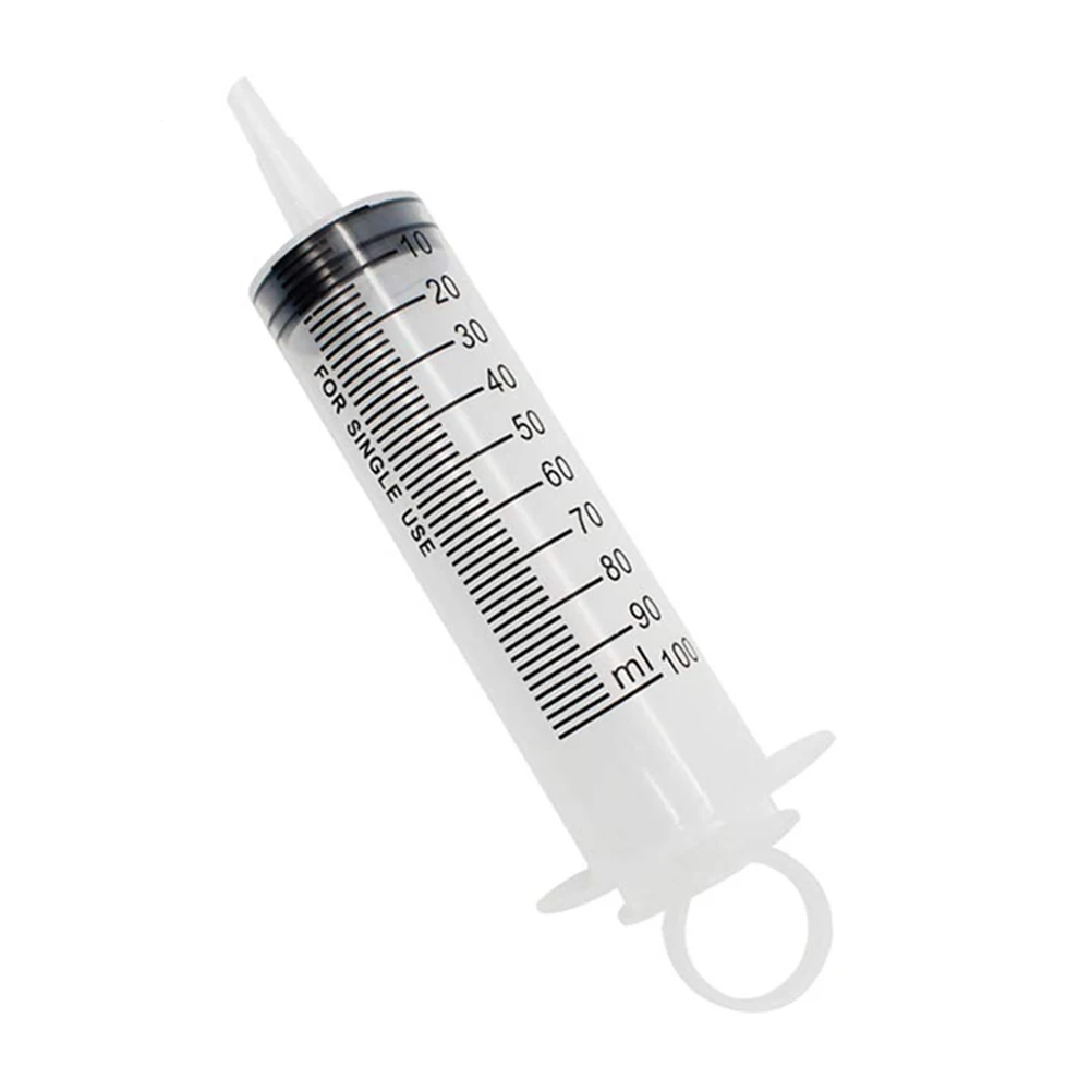 100ml Syringe Glue Filling Plastic Syringe Nutrient Sterile Health Without Needle Watering Refilling for Industrial Hydroponics