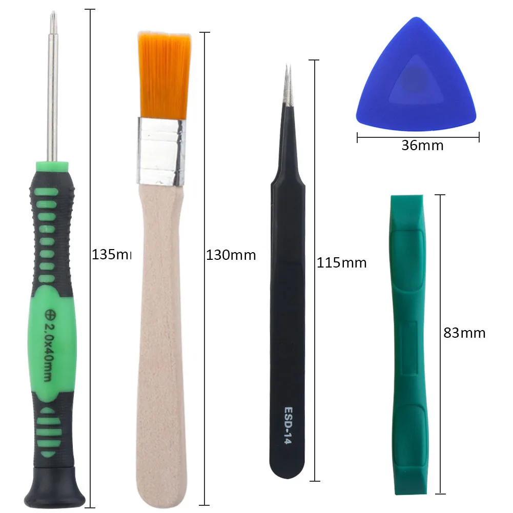Pinzas de destornillador Phillips PH00 de precisión de 2,0mm, Kit de herramientas de reparación de cepillo limpio para Playstation 4, PS4, PS3, herramienta de apertura de controlador