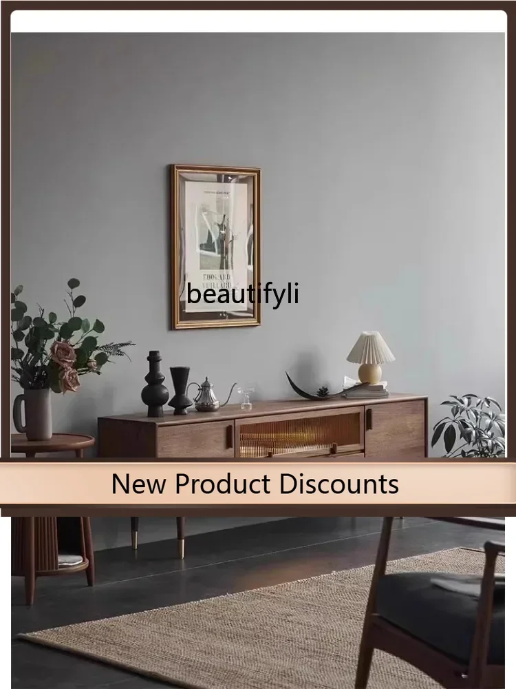 

Asmt52 North America Black Walnut Japanese-Style Solid Wood TV Stand Combination Cherrywood Simple Modern Living Room Furniture