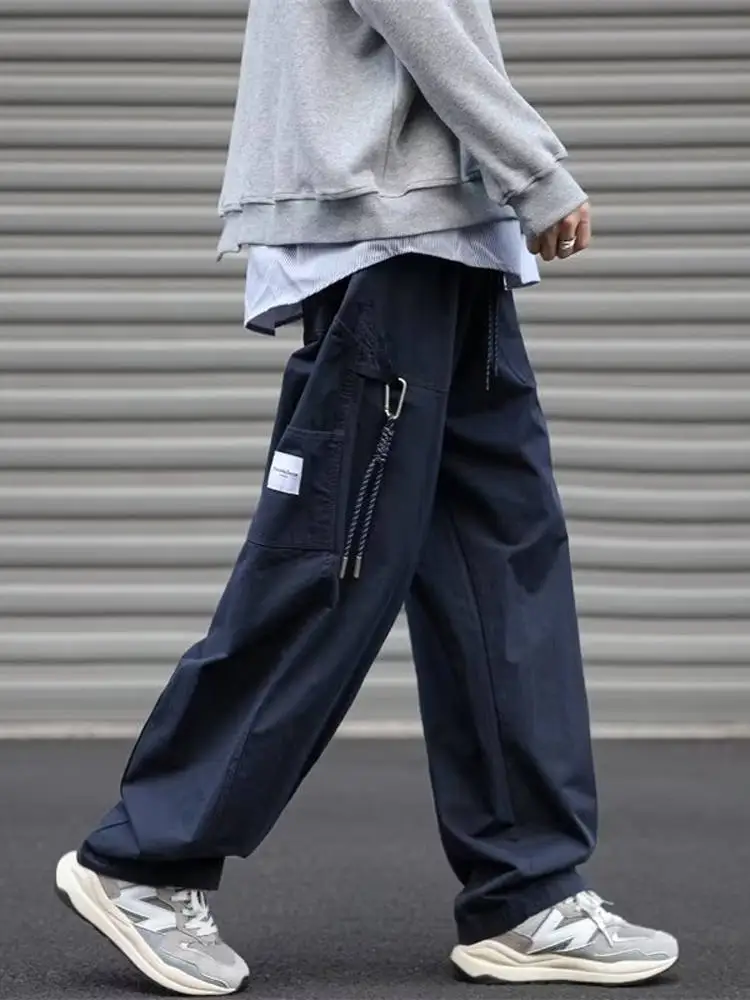 

Мужские повседневные брюки свободного покроя в стиле ретро, весенне-осенняя модная спортивная одежда, рабочая одежда, длинные брюки, удобные брюки...