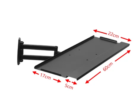 Racing Simulator Aluminum Bracket, Dedicated Wall-Mounted Telescopic Adjustable Rotating Keyboard Stand