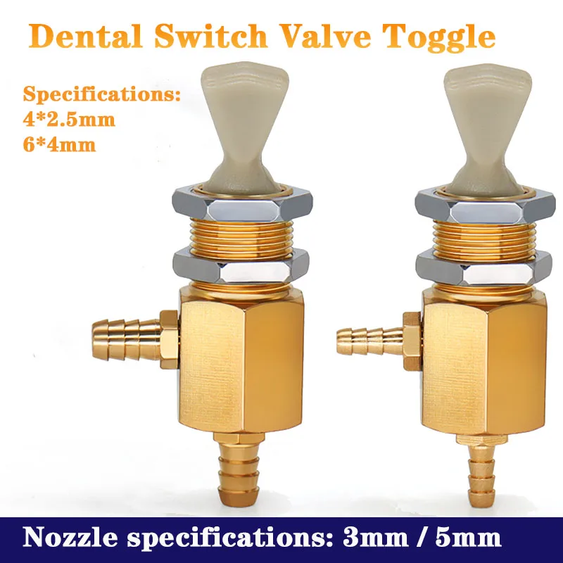 8Pcs 3mm/5mm Dental Pulldown Toggle Valve Switch for Dentistry Chair Unit Water Bottle Spare Part Repair Replacement Accessories
