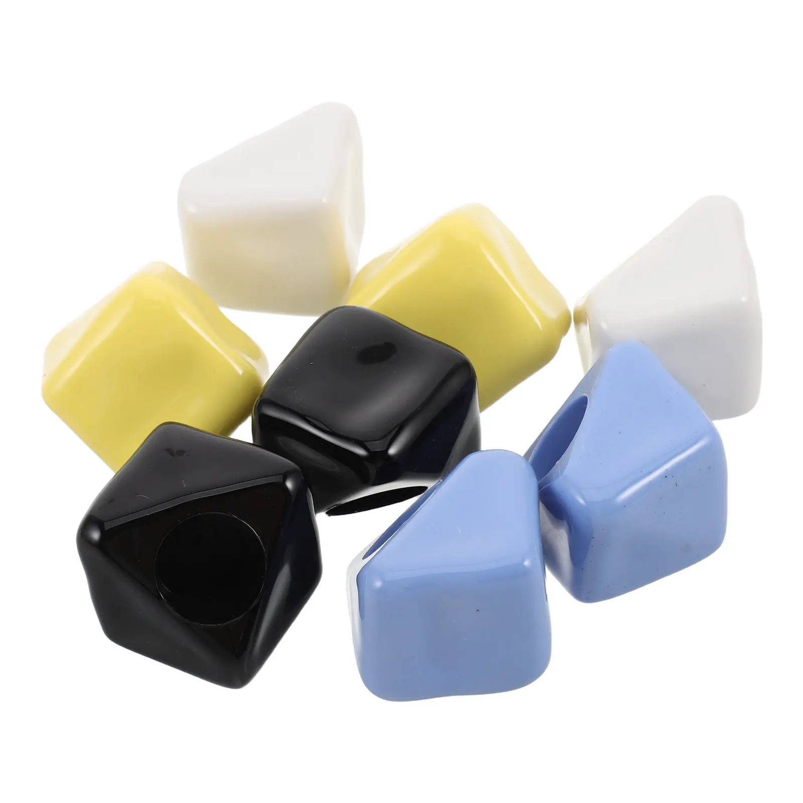 8Pcs Multicolor Irregular Glossy Plastic Perfume Bottle Lid Secure Fit Replacement Cap Bottle