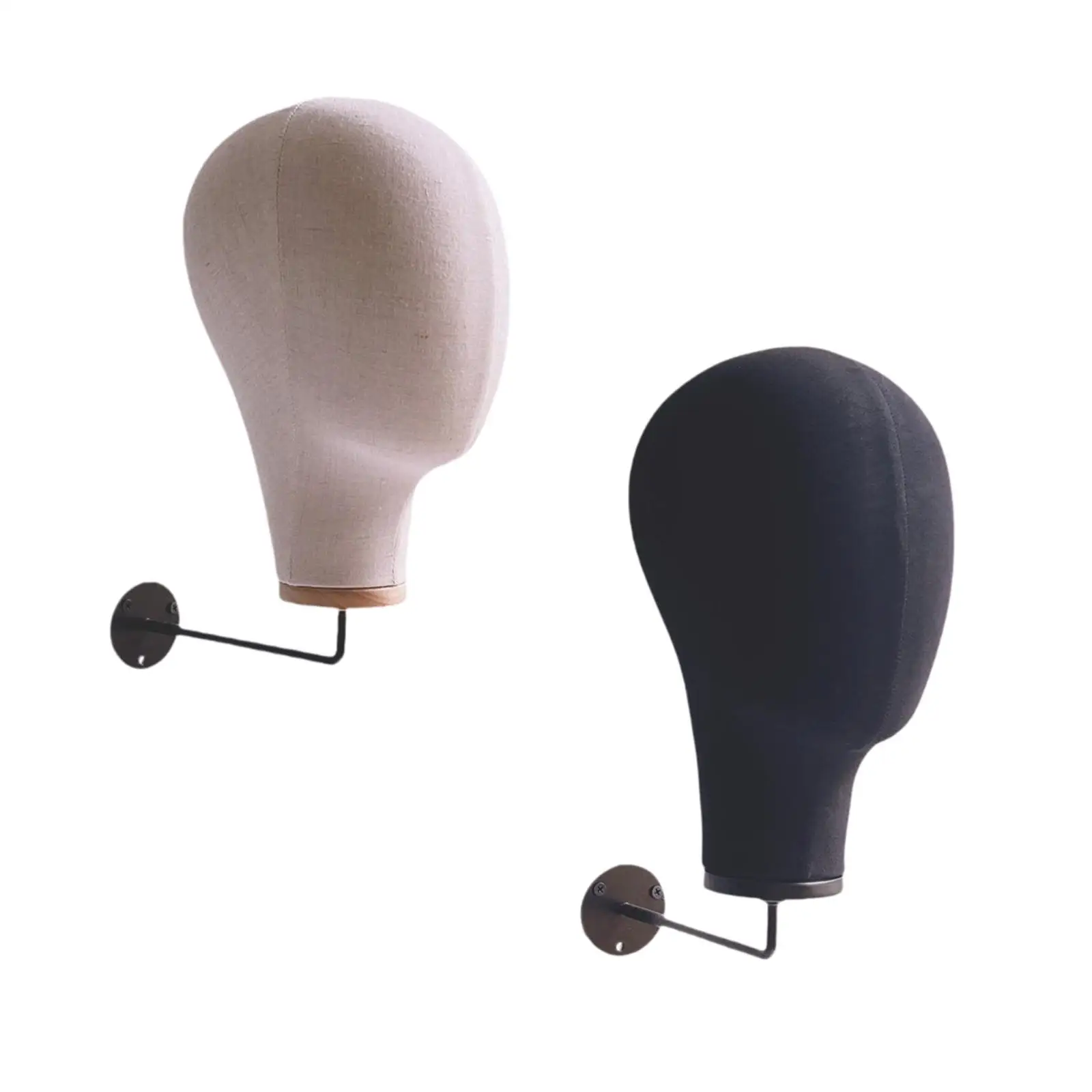 

Manikin Head Mannequin Head Wall Mounted Wig Hat Caps Display Stand Wall Hat Rack for Hairdresser Training Home Salon