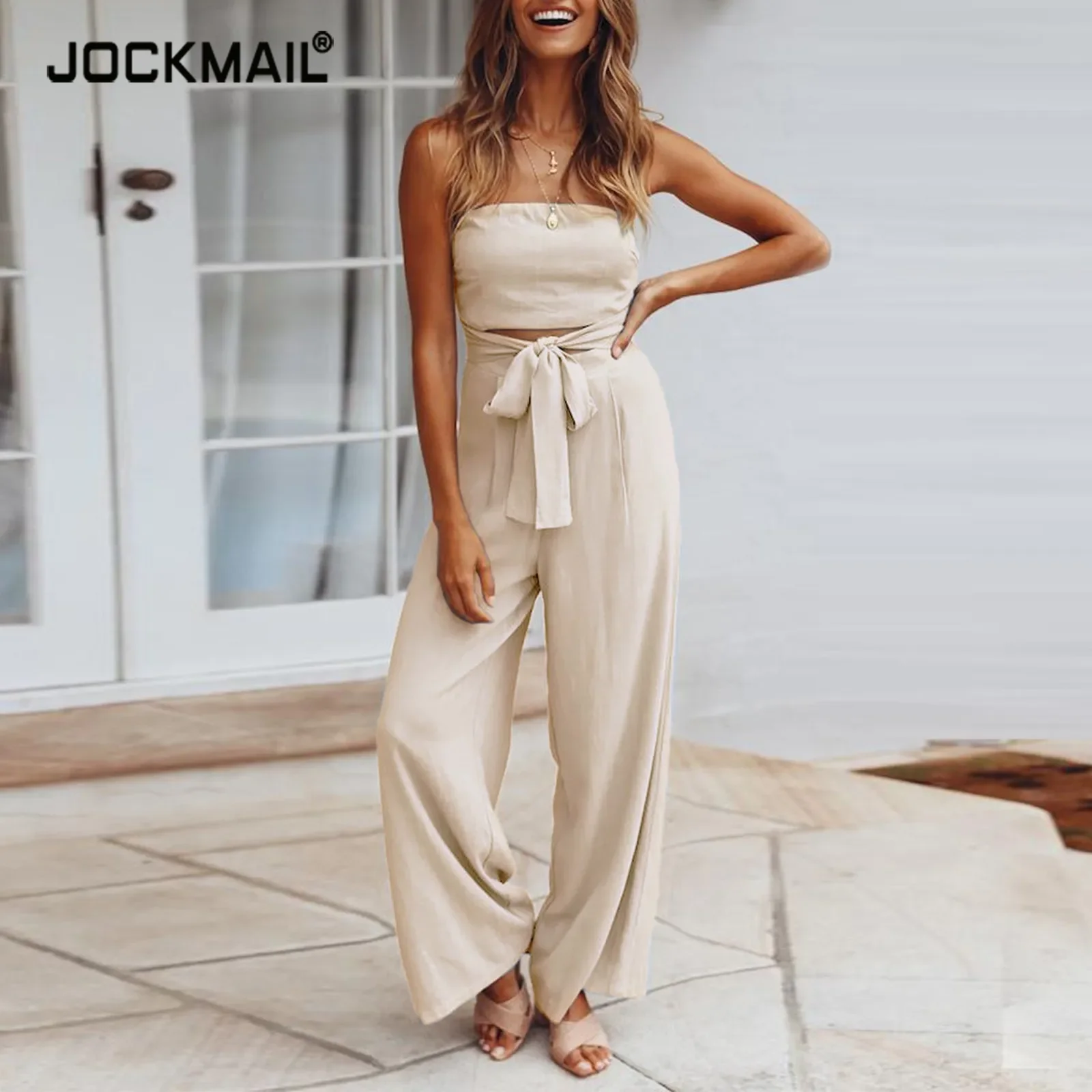 Women Sexy Backless Loose Jumpsuit Fashion Female Y2k Off Shoulder High Waist Corset Romper Overalls One Pieces Jumpsuits