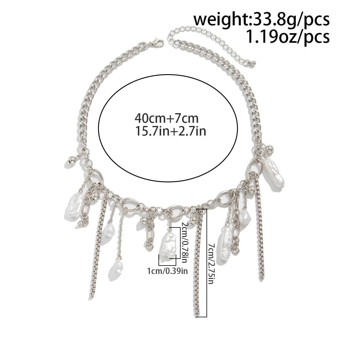 Retro Opposite Sex Imitation Pearl Chain Tassel Pendant Necklace 2026 Simple Creative Sweet Girl Fashion Jewelry