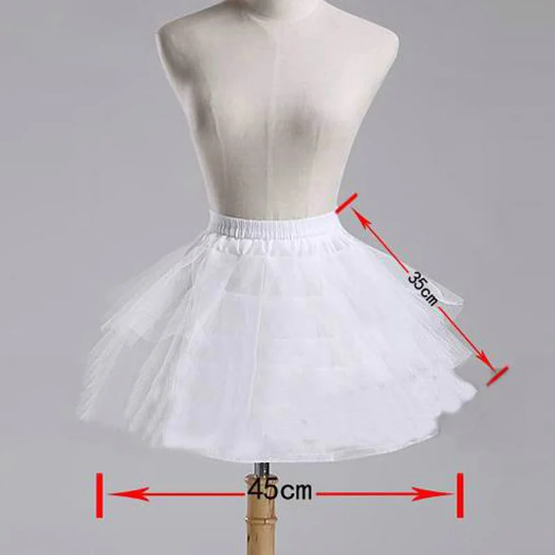 Top Quality bianco nero balletto sottoveste Tulle volant gonna corta da sposa Lolita sottogonna jon-sous Robe accessori un"