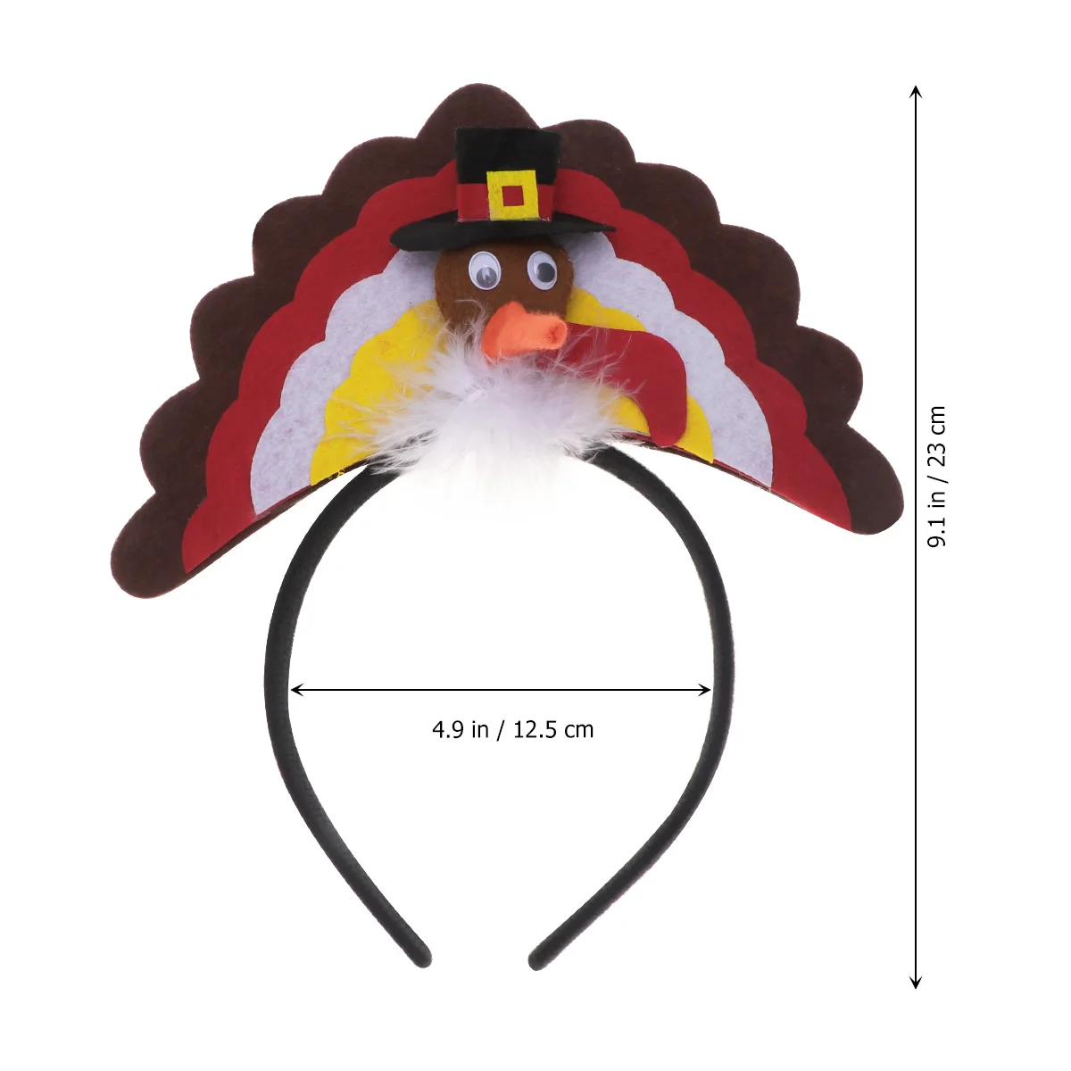 

Thanksgiving Hair Hoops Turkey Design Non sliding Headwear Party Headdress Festive Accessories Kids Adults Size Fits Comfortably
