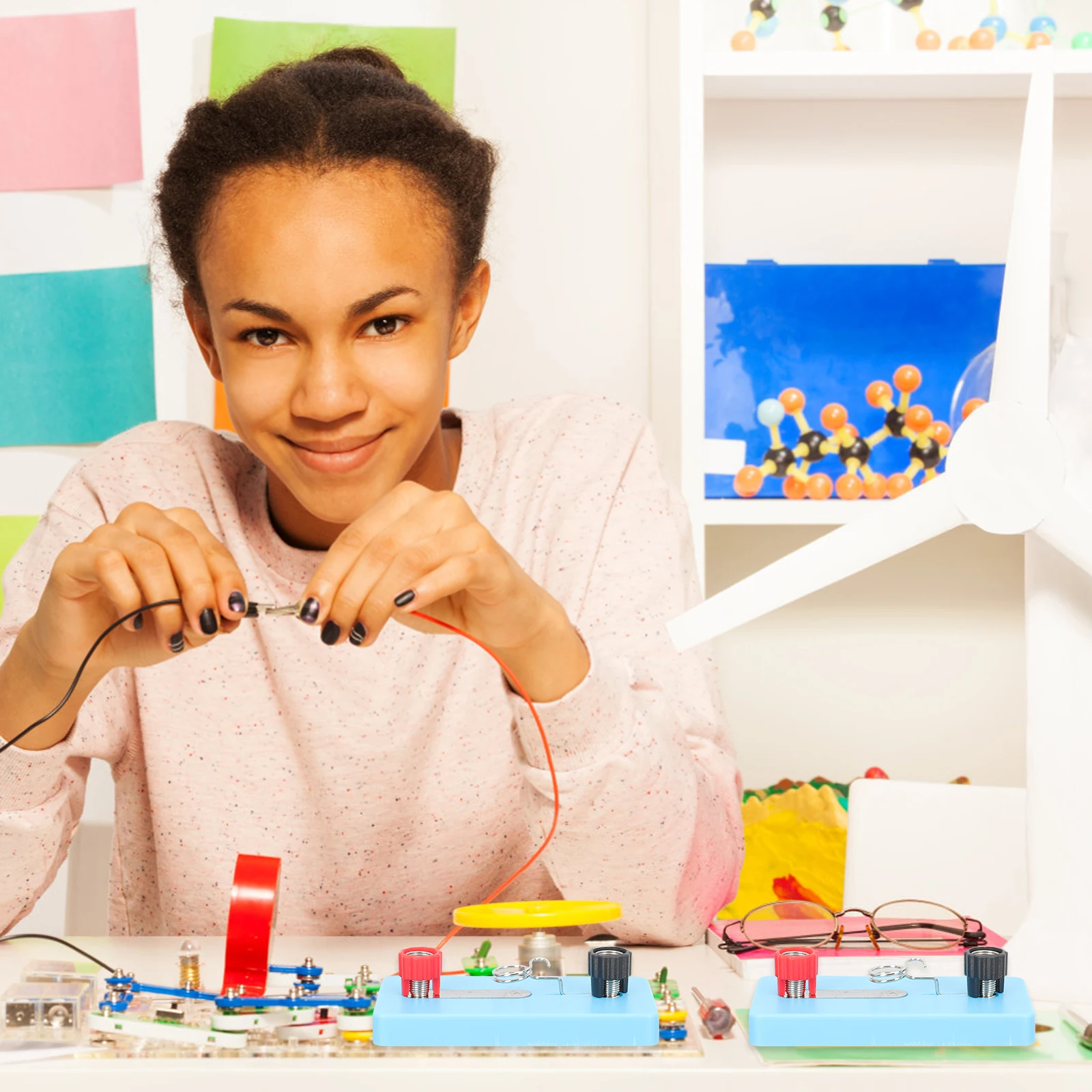 

8Pcs Mini Light Bulb Socket for Science Experiments Circuit Materials High Strength Lamp Holder Student Physics Teaching