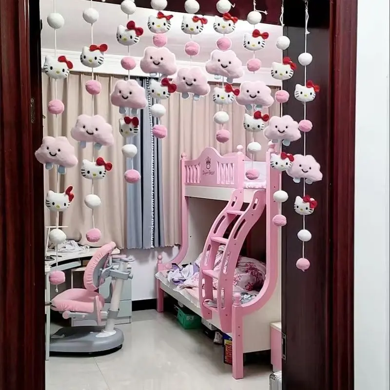 Sanrio Hello Kitty room decoration bedroom door curtain girl heart red cat pink cloud multi-purpose partition door curtain