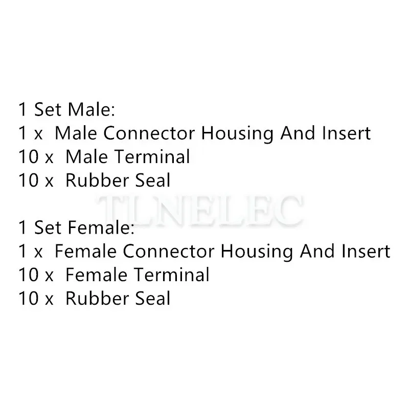 10 دبوس طريقة ذكر أنثى الكهربائية مقاوم للماء التوصيل موصلات أسلاك السيارات 174657-2 174655-2
