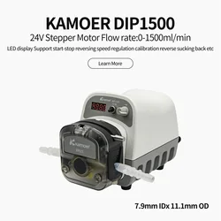 Kamoer DIP1500 Intelligent High Flow Peristaltic Pump 24V Stepper Motor Dosing Pump Support CW/CCW RS485,0-5/10V for Laboratory