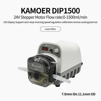 Kamoer DIP1500 Akıllı Yüksek Akış Peristaltik Pompa 24V Step Motor Dozaj Pompası Desteği CW/CCW RS485,0-5/10V Laboratuvar için