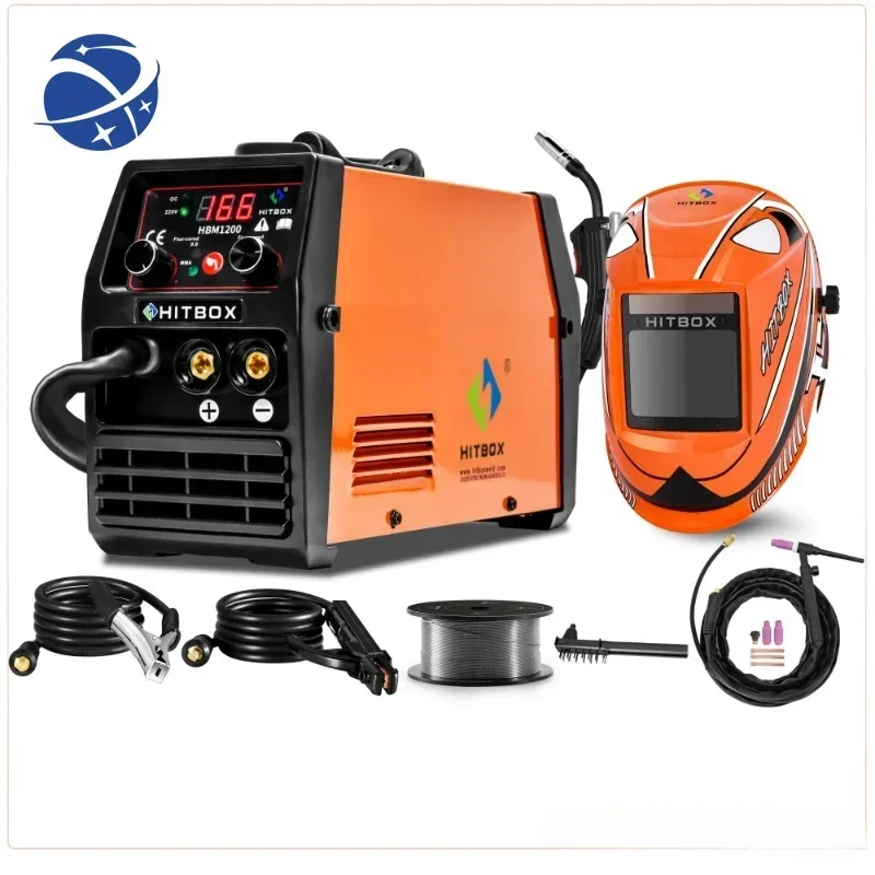 YYHC Welder Semi-Automatic 110V 220V Inverter Tig Argon Arc Gas-Less Mig Welder 3 in 1 Synergy HBM1200 Welding Machine