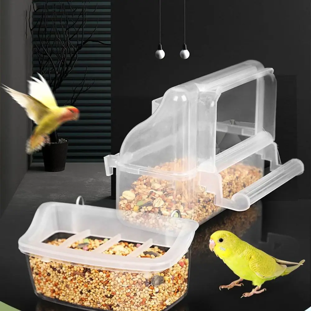 Bird Food Box Bird Water Tank Box Birds Parakeet Indoor Bird Feeder Bird Feeders For Cage