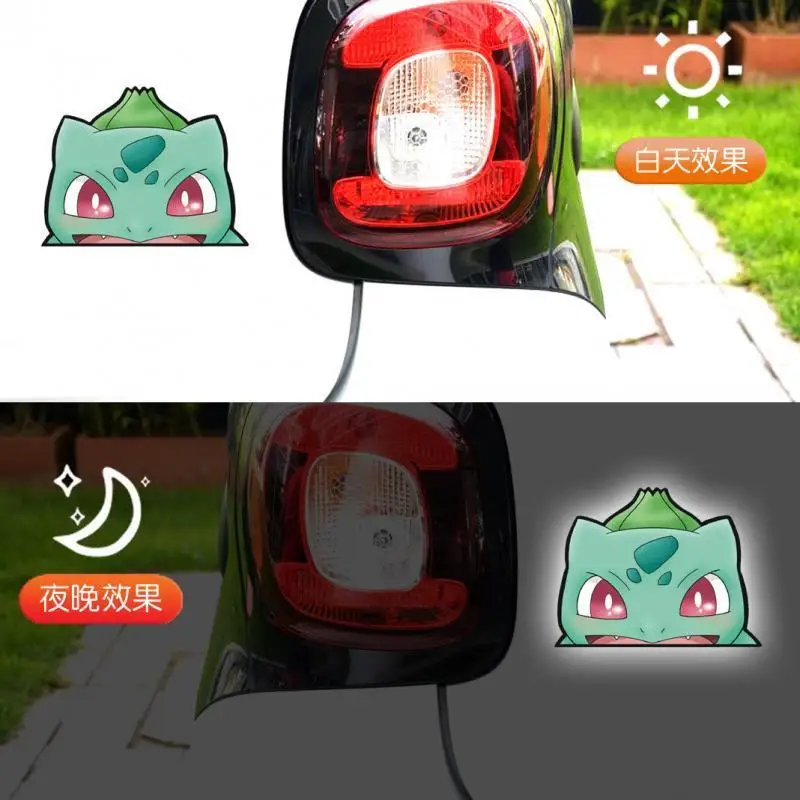 Nuevo Anime dibujos animados Pokemon pegatinas de coche Pikachu Kawaii pegatinas de pared para niños ventana de coche impermeable decorar pegatinas reflectantes