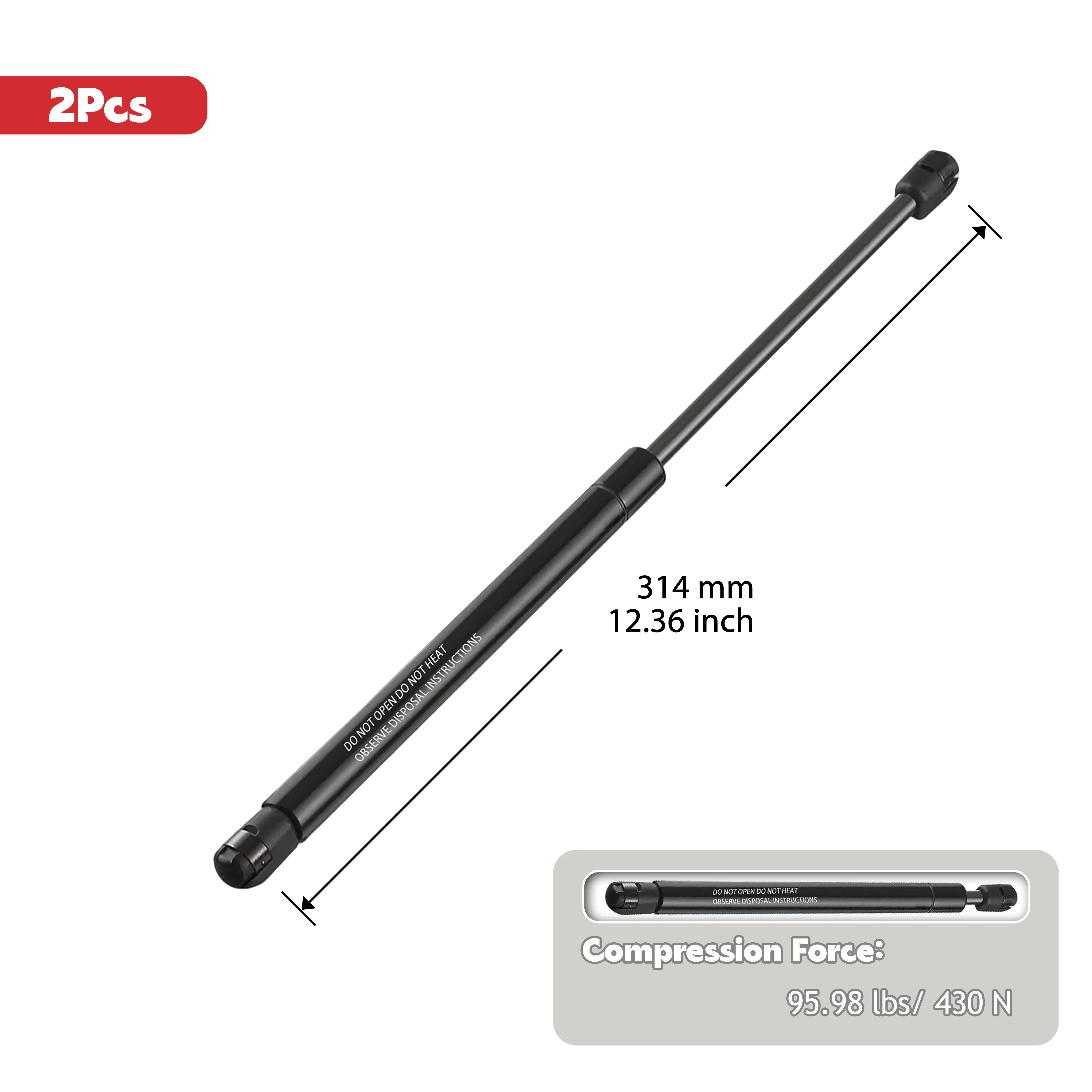 2Pcs Bonnet Gas Spring for Land Rover Range Rover Evoque L538 2011-2019 Hood Lift Support OE LR025400