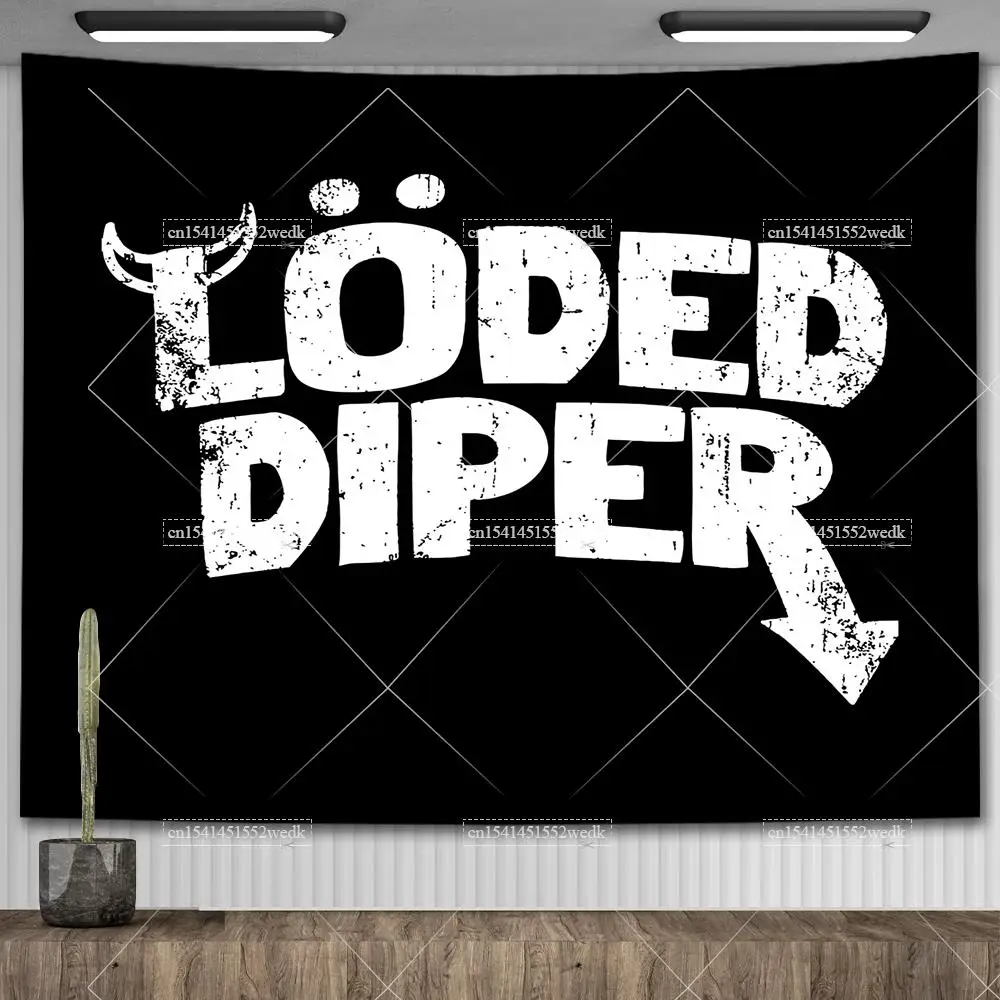 Loded Diper Flags Wall Hanging Tapestry Hippie Funny Meme Tapestries For Bedroom Aesthetic Room Decoration Posters Tapestrys