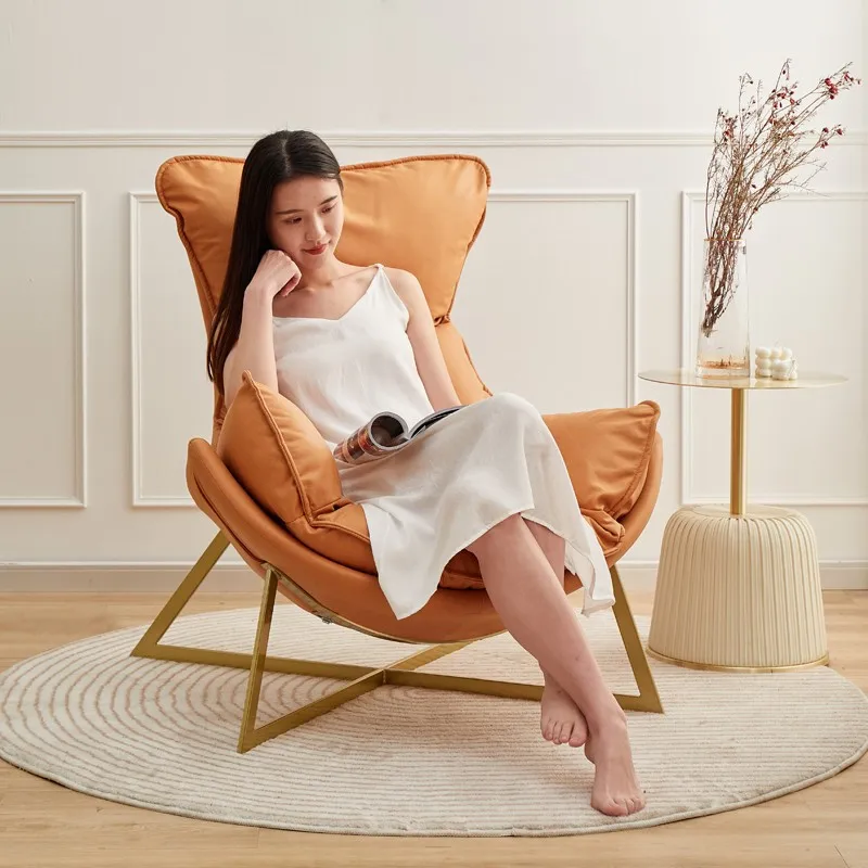 Nordic preguiçoso sofá cadeira sala de estar casa lazer moderno internet celebridade varanda reclinável quarto luz luxo único sofá