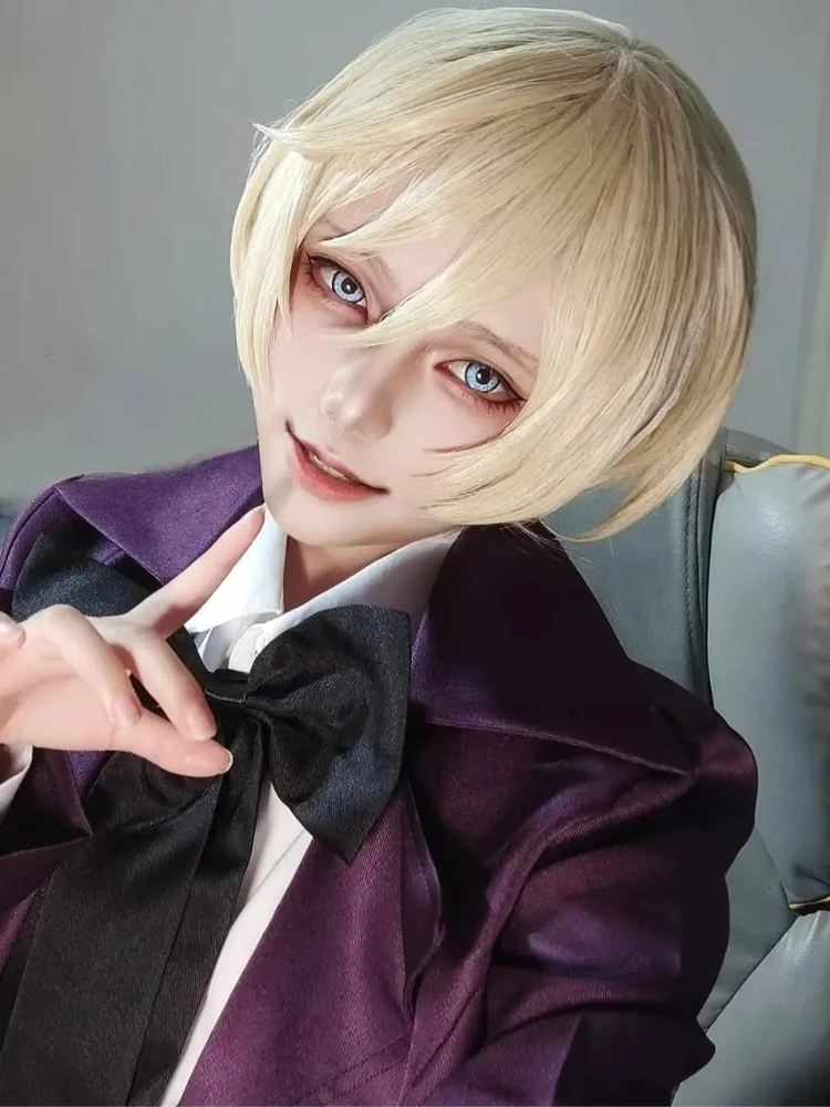 Alois Trancy Cosplay Costume Purple Evening Dress Coat Shirt Uniform Wig Man  Anime Black Butler Costume Elegant Christmas Suit view 6