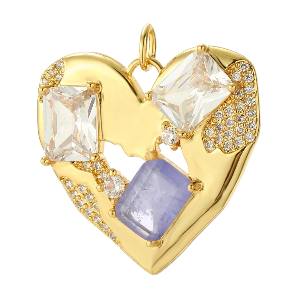 Cute Hearts Charms Diy Earrings Bracelet Necklace Accessories Gold Color Charms for Jewelry Making Supplies Designer image 6